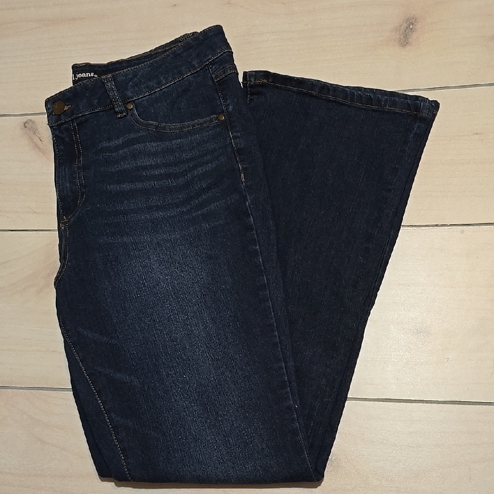 d. jeans Women's Straight Leg Dark Indigo Jeans